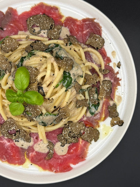Trüffelpasta mit unserer Trüffel Pastasauce für 2 Personen